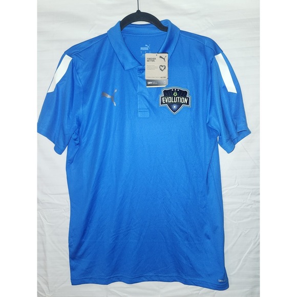 Puma Other - Puma Shirt M Mens Soccer/ Football Team Blue Short Sleeve Jersey NWT